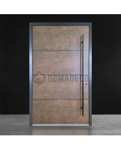 LIM V53 - aluminiowe drzwi wejściowe pokryte spiekami kwarcowymi