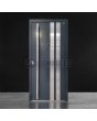 Antracytowe nowoczesne aluminiowe drzwi wejściowe