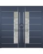 LIM AP02 double - aluminiowe podwójne drzwi wejściowe na zawiasach ze szkłem
