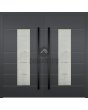 LIM AP06 double - aluminiowe podwójne drzwi wejściowe na zawiasach ze szkłem