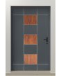 PIVOT BALANCE-H - aluminiowe drzwi pivot z drewnianym dekorem