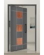 PIVOT BALANCE-H - aluminiowe drzwi pivot z drewnianym dekorem
