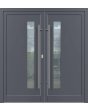 Aluminium double modern entry door