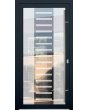 LIM-BATCH Glass S6 - aluminiowe pojedyncze drzwi z przezroczystym dekorem