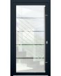 LIM-BATCH Glass S4 - matowe drzwi wejściowe z czterema przezroczystymi paskami