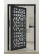 PIVOT G2 - Szklane aluminiowe drzwi pivot z panelem dekoracyjnym