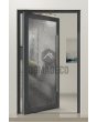 PIVOT FS3 - aluminiowe drzwi pivot z szybą dekoracyjną fusing