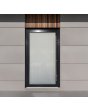 Czarne całoszklane aluminiowe drzwi wejściowe aluminiowe