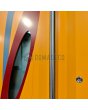 PIVOT INLAY - Aluminiowe drzwi pivot z kolorowymi owalnymi kształtami