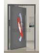 PIVOT INLAY - Aluminiowe drzwi pivot z kolorowymi owalnymi kształtami