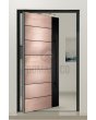 PIVOT M15 - Aluminiowe drzwi pivot pokryte ciekłym metalem w kolorze miedzi