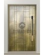 PIVOT M18 - aluminiowe drzwi pivot pokryte ciekłym metalem w kolorze żółtego mosiądzu