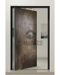PIVOT M24 - Aluminiowe drzwi pivot z brązowym ciekłym metalem