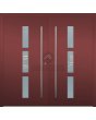 red hinged aluminum double