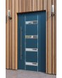 LIM 09E - nowoczesne aluminiowe pojedyncze drzwi wejściowe
