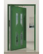 PIVOT CL11 - przeszklone tradycyjne aluminiowe drzwi pivot z ozdobną ramą
