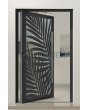 PIVOT G3 - Szklane aluminiowe drzwi pivot z panelem dekoracyjnym