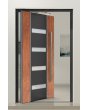 PIVOT V09 - aluminiowe antywłamaniowe drzwi z dekorem drewnianym