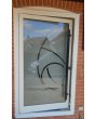 LIM-BATCH Glass S16 - aluminiowe matowe drzwi wejściowe z przezroczystym dekorem