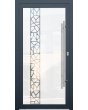 LIM-BATCH Glass S21 - aluminiowe drzwi wejściowe mleczne z przezroczystym dekorem