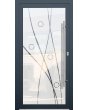 LIM-BATCH Glass S22 - aluminiowe drzwi wejściowe mleczne z przezroczystym dekorem