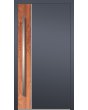 LIM V22 - aluminiowe drzwi wejściowe pokryte białą teksturą kamienia skalnego