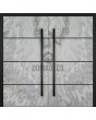 LIM V42 double - Aluminiowe podwójne drzwi wejściowe pokryte teksturą białego kamienia