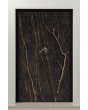 PIVOT V54 - aluminiowe drzwi pivot pokryte spiekiem kwarcowym Noir Desir