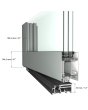 PIVOT FS3 - aluminiowe drzwi pivot z szybą dekoracyjną fusing
