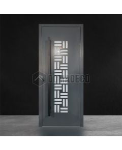 LIM VFL2 - aluminiowe drzwi wejściowe z drewnianym dekorem