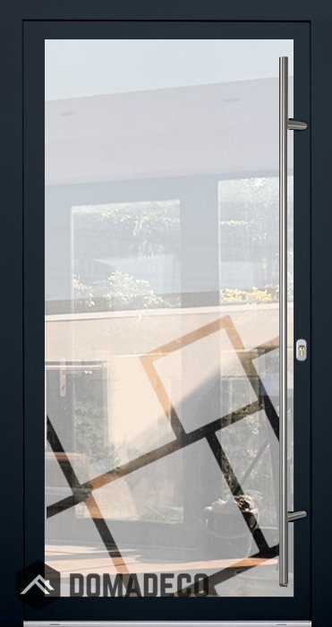 LIM-BATCH Glass S14 - drzwi aluminiowe z przezroczystym dekorem