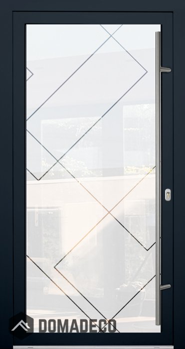 LIM-BATCH Glass S15 - wysokiej jakości drzwi wejściowe z przezroczystym dekorem