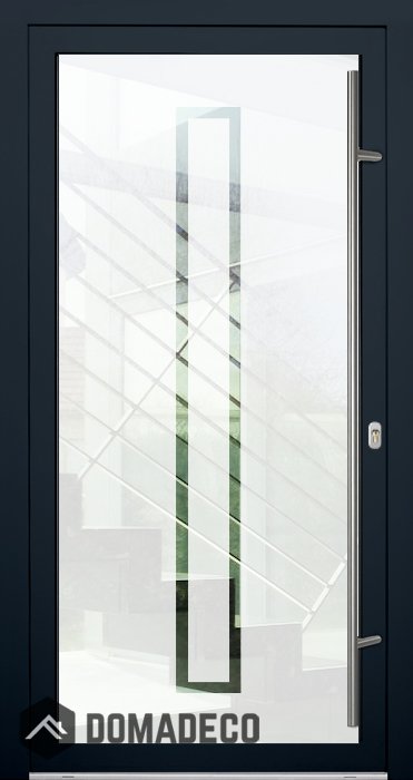 LIM-BATCH Glass S9 - przednie drzwi aluminiowe z przezroczystym dekorem