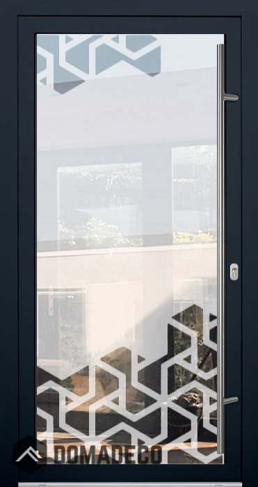 LIM-BATCH Glass S12 - drzwi wejściowe zewnętrzne z przezroczystym dekorem