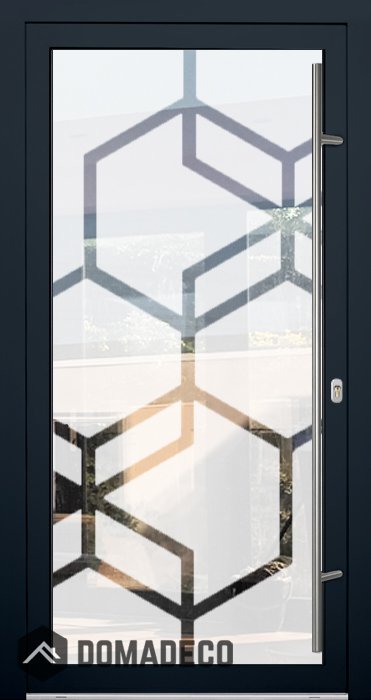 LIM-BATCH Glass S13 - aluminiowe drzwi z przezroczystym dekorem